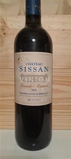 Bordoja Premières-côtes-de-bordeaux Château Sissan Grande Réserve 2005