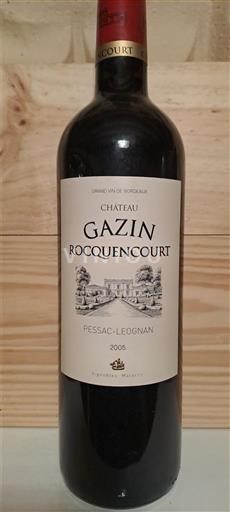 Bordeaux Pessac-Léognan Château Gazin Rocquencourt 2005