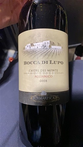 Apulija Кастел дел Монте Tormaresca Bocca di Lupo 2008