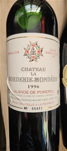 Bordeaux Lalande-de-Pomerol Château La Borderie-Mondésir 1996