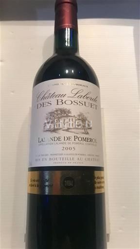 Bordeaux Lalande-de-pomerol Château Laborde des Bossuet 2005