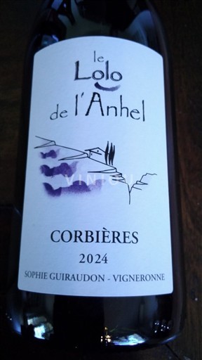 Verërat Rouge sec Le Lolo de l'Anhel 2024 Francë Languedok Corbières AOC