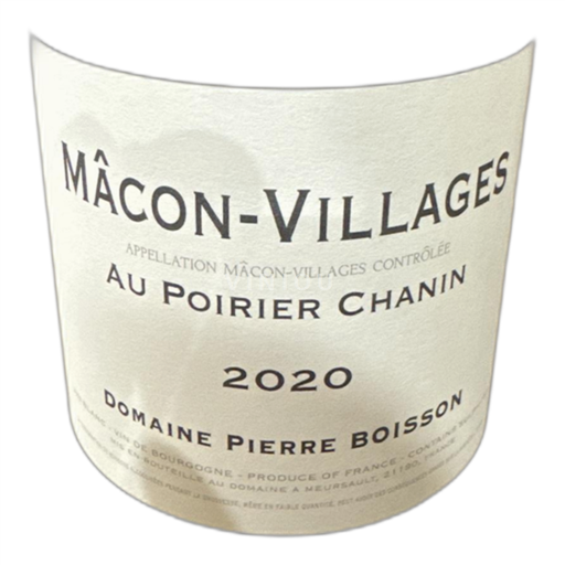 Bourgogne Mâcon et mâcon-villages Domaine Pierre Boisson Au Poirier Chanin 2020