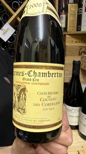 Burgundi Charmes-chambertin Grand Cru Caves Réunies du Couvent des Cordeliers XIII Siècle 2009