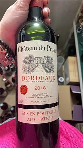 Bordoja Bordo Château Prieuré 2018