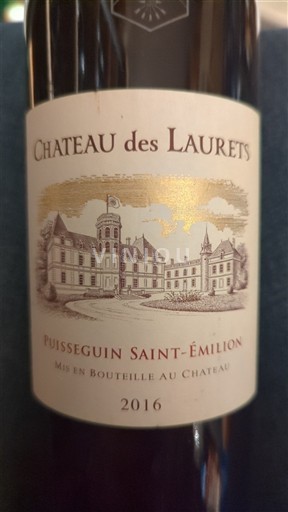 Bordoja Puisseguin-saint-émilion Château Laurets 2016