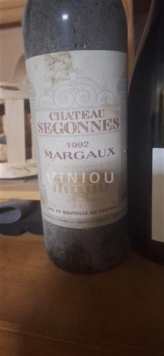 Bordeaux Margaux Château Segonnes 1992