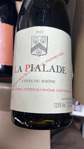 Wines Rouge sec La Pialade 2012 France Rhône Valley Côtes du Rhône AOC