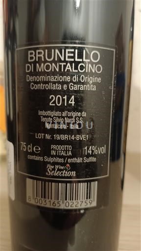 Toskana Brunelo di Montaldžino Tenute Silvio Nardi 2014