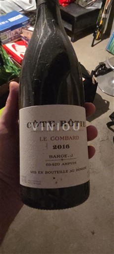 Rhônedalen Côte-rôtie Barge Le Combard 2018