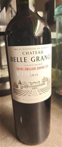 Weine Rouge sec Château Belle Grange 2018 Frankreich Bordeaux Saint-Émilion Grand Cru AOC Grand Cru