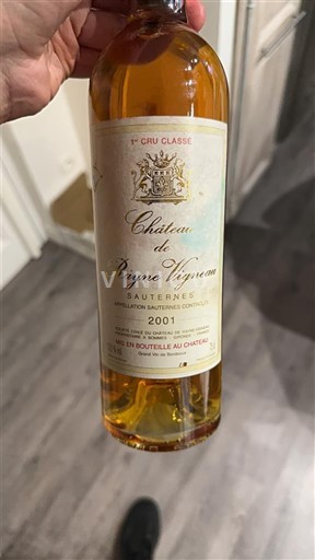 Bordeaux Sauternes Premier Cru Château Rayne Vigneau 2001