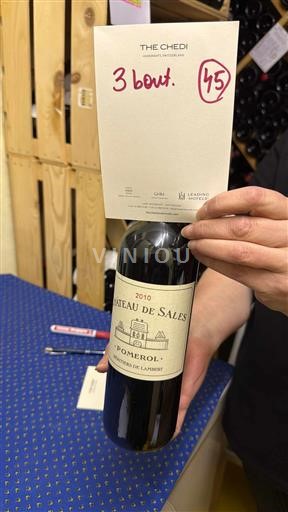 Bordeaux Pomerol Château Sales Héritiers de Lambert 2010