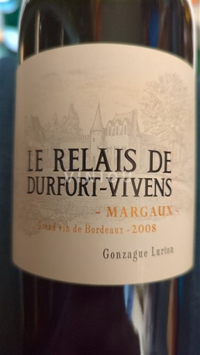 Bordoja Margaux Durfort-Vivens Le Relais de Durfort-Vivens 2008
