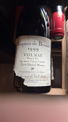 Burgundi Volnay Premier Cru Hospices de Beaune Général Muteau 1999