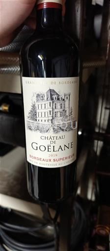 Vinos Rouge sec Château Goëlane 2019 Francia Burdeos Bordeaux superior AOC