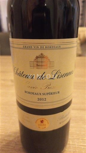 Bordo Bordo superior Château Lisennes Prestige 2012