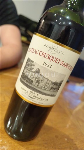 Bordo Blaje-kote-de-Bordo Château Crusquet Sabourin 2022