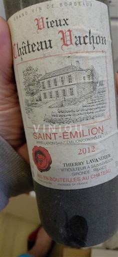 Bordeaux Saint-Émilion Château Vieux Château Vachon 2012