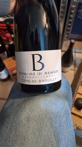 Beaujolais Côte-de-brouilly Domaine Briante Naturellement 2018