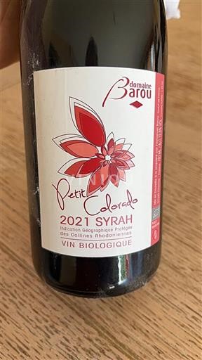 Alpi i Rodoska oblast Ронске колине Domaine Barou Petit Colorado 2021