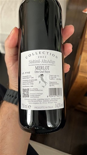 Trentino-Južni Tirol Nespecificirano Otto Graf Huyn Merlot 2022