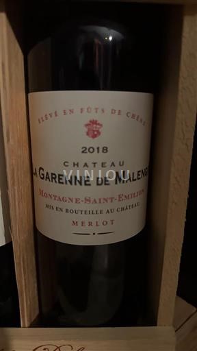 Bordo Montanja Sen Emilion Château La Garenne de Malengin 2018