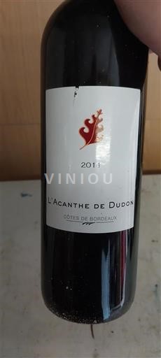 Bordoja Cotes-de-Bordeaux Domaine Dudon L'Acanthé de Dudon 2011