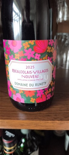 Beaujolais Beaujolais Villages Domaine Runety Nouveau 2025