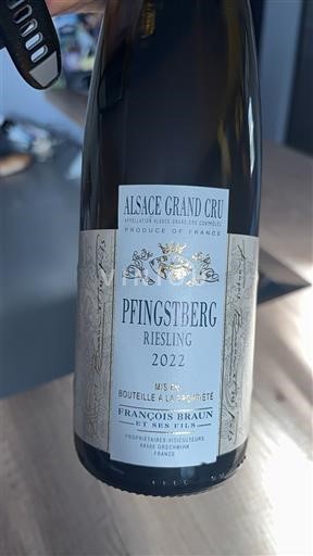 Alsace Ikke spesifisert Grand Cru François Braun et ses Fils Pfingstberg 2022
