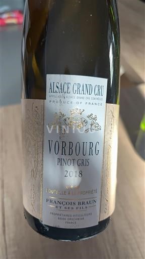 Alsace Ikke spesifisert Grand Cru François Braun et ses Fils Vorbourg 2018
