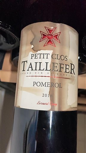 Bordoja Pomerol Château Taillefer Petit Clos Taillefer 2016