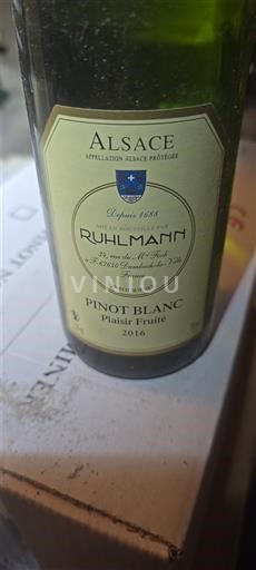 Алзас Аласас Ruhlmann Plaisir Fruité 2016