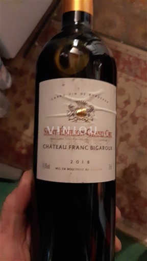 Bordeaux Saint-Émilion Grand Cru Grand Cru Château Franc Bigaroux 2018