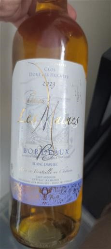 Burdeos Bordeaux Clos Dorées Huguets Les Manes 2023