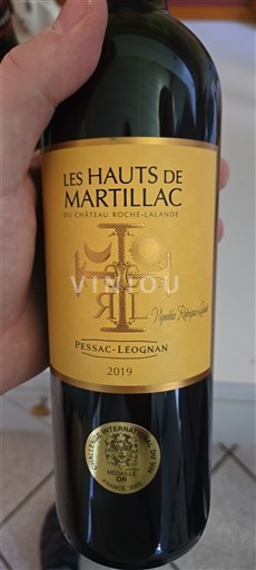 Bordeaux Pessac-Léognan Château Roche-Lalande Les Hauts de Martillac 2019