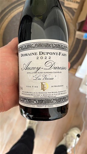 Burgundi Auxey-Duresses Domaine Dupont-Fahn Les Vireux 2022