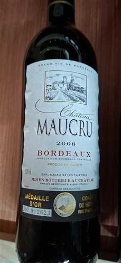 Bordeaux Château Maucru 2006