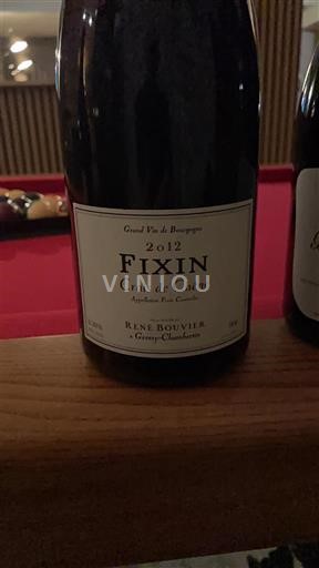 Burgundi Fixin René Bouvier Craits de Chêne 2012