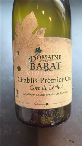Bourgogne Chablis Premier Cru Domaine Barat Côte de Léchet 2018
