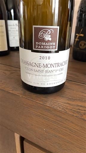 Burgundija Chassagne-montrachet Premier Cru Domaine Parigot Clos Saint-Jean 1er Cru 2010