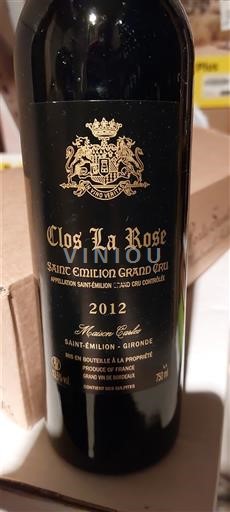 Bordeaux Saint-Émilion Grand Cru Grand Cru Clos La Rose Maison Cuvelier 2012