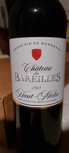 Bordeaux Haut-Médoc Château Baréilles 2018