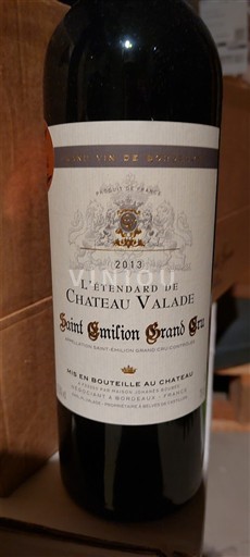 Bordoja Saint-Émilion Grand Cru Grand Cru Château Valade L'Étendard 2013