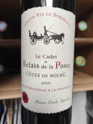 Bordeaux Côtes-de-bourg Relais de la Poste Le Cadet 2019