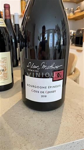 Burgundi Burgundi Epineuil Domaine Alain Mathias Côte de Grisey 2018