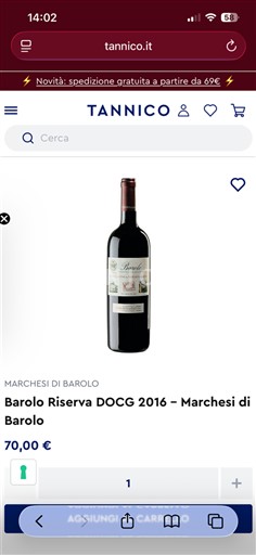 Piemonte Barolo Marchesi di Barolo Riserva 2016
