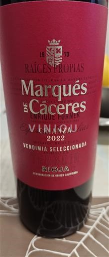 La Rioja Rioja Marqués de Cáceres Crianza Vendimia Seleccionada 2022
