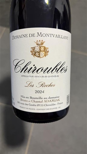 Beaujolais Chiroubles Domaine Montvaillant Les Roches 2024