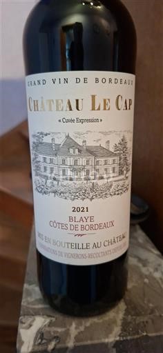Bordeaux Blaye-Côtes-de-Bordeaux Château Le Cap Expression 2021